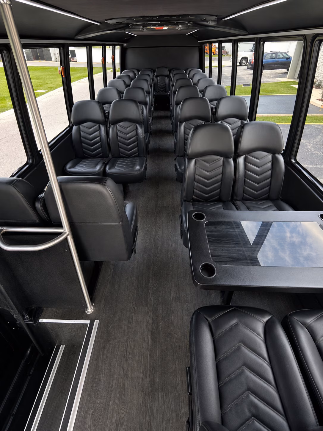 macon 15 passenger minibus inside