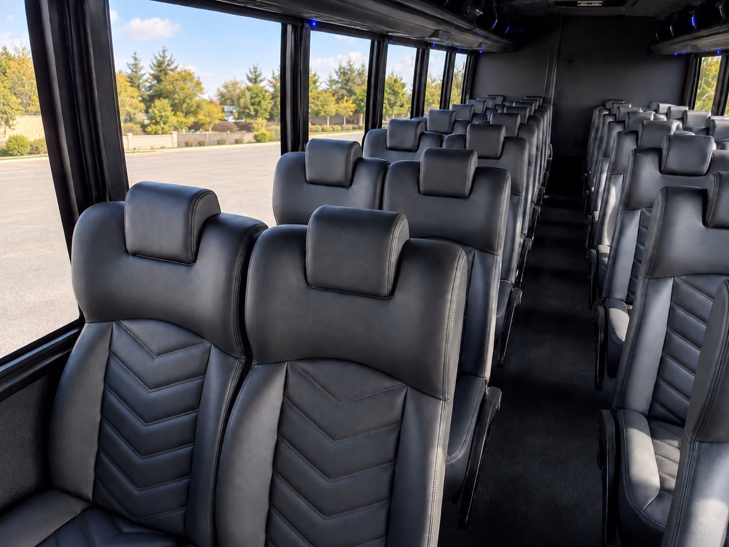 macon 15 passenger minibus interior