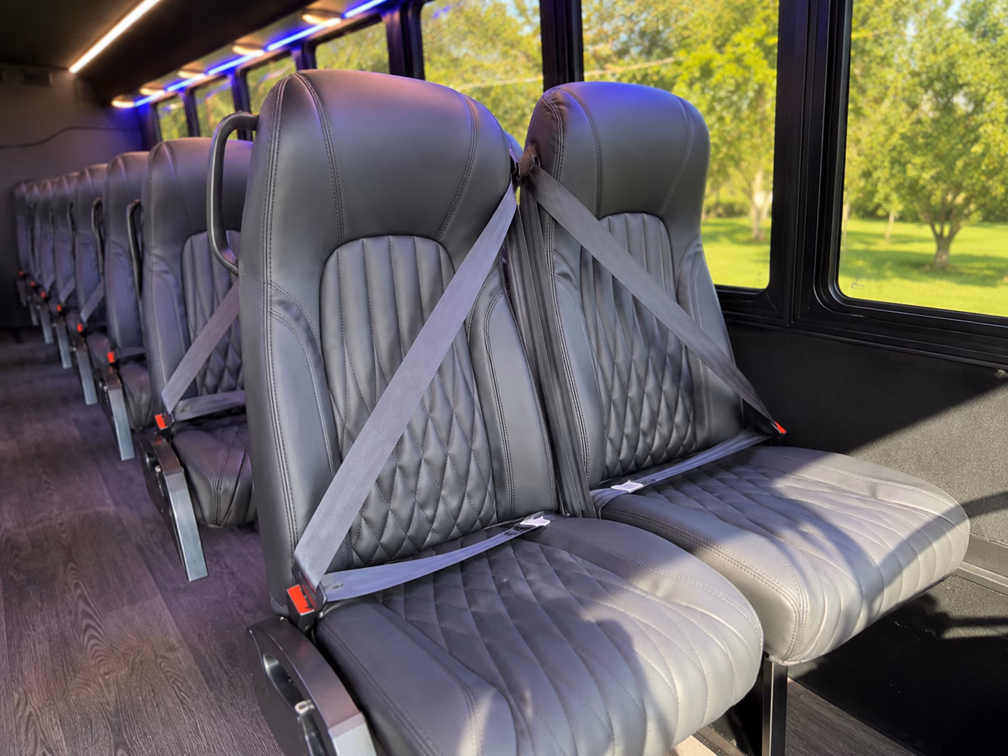 macon 18 passenger minibus interior