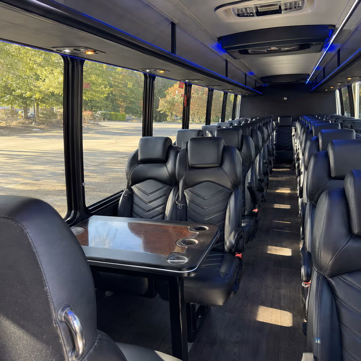 macon 25 passenger minibus inside