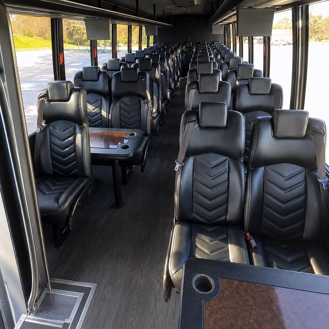 macon 25 passenger minibus interior