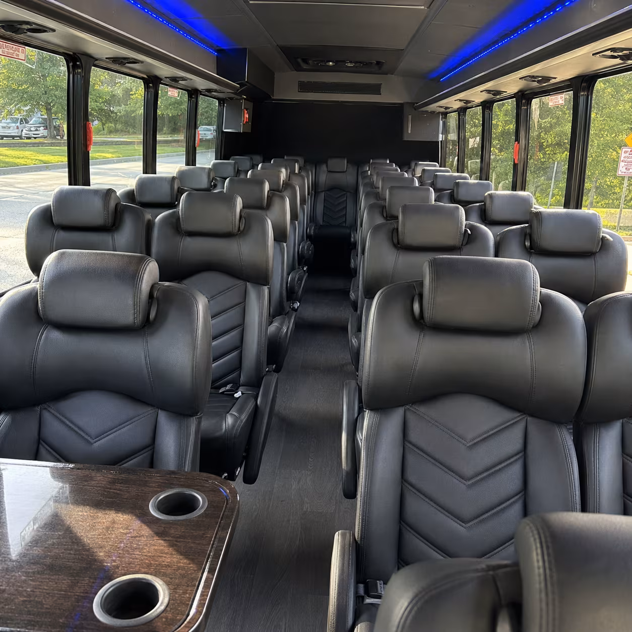 macon 28 passenger minibus inside