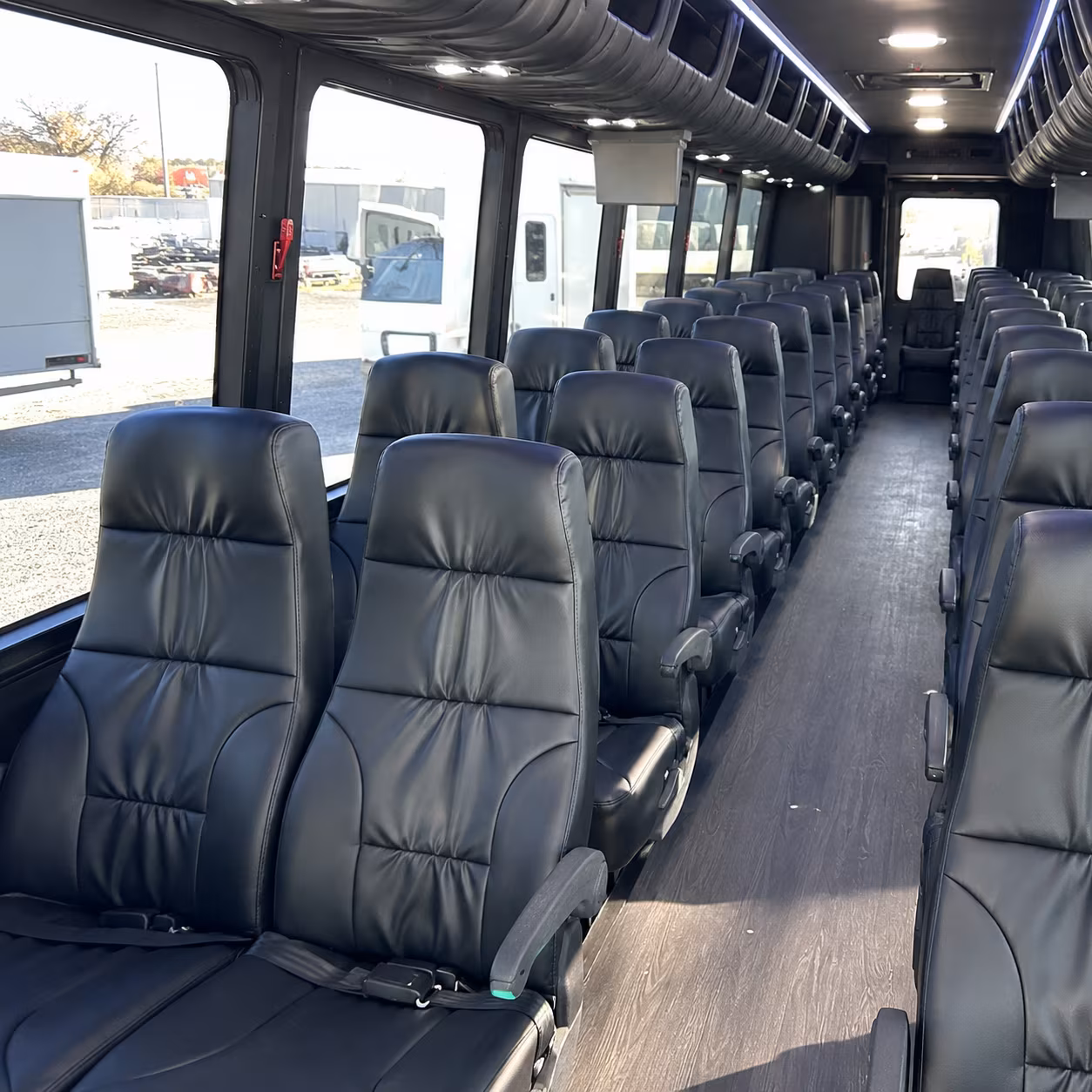macon 28 passenger minibus interior
