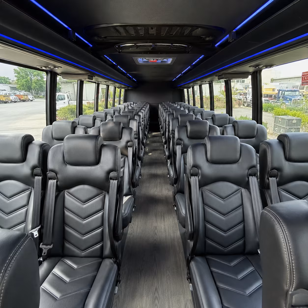 macon 35 passenger minibus inside