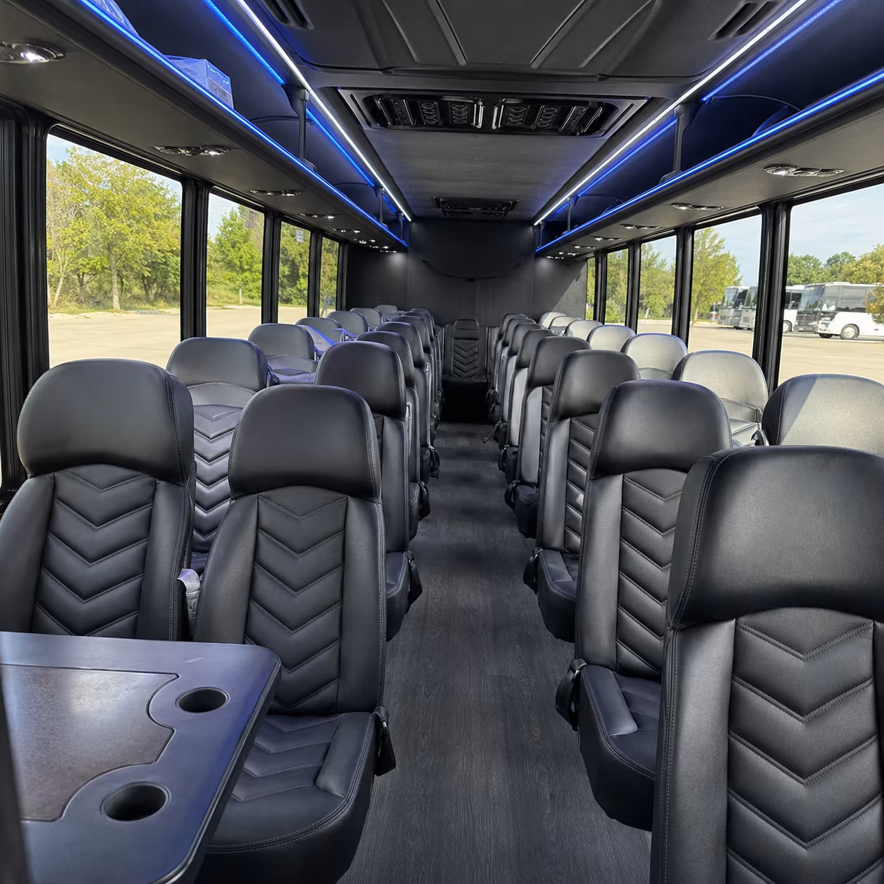 macon 35 passenger minibus interior